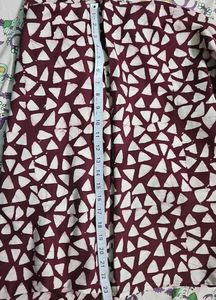 Patterned Shirt Collar Kurti