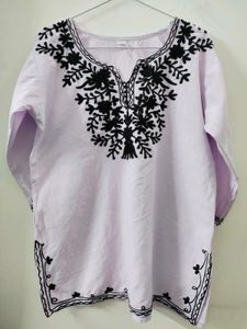 Purple colour kurti.