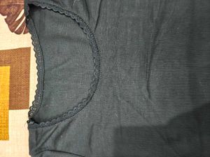 Black Neck Detailing Top