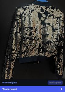 Sequin Bomber Jacket