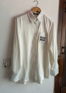 Classy Satin Off White Shirt