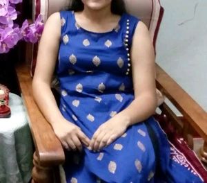 Blue And Golden Kurti