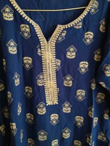 Printed Blue Kurta
