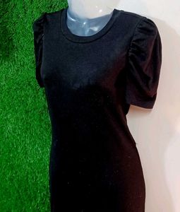 H&amp;M Ribbed Knitted Mini Dress