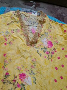 Biba Elegant Yellow Kurta Set