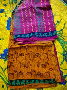 Multicolored Crepe Printed Saree