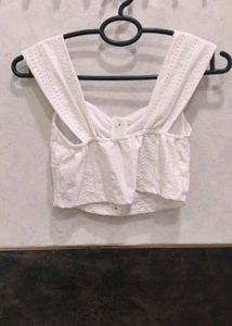 White Stretchable Crop Top