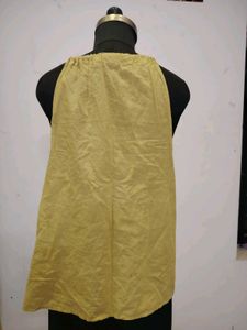 Yellow Embroidered Tank Top