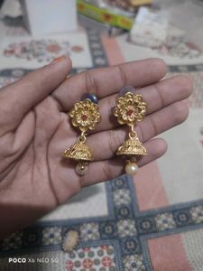 Gold-tone Jhumka Earrings