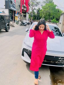 Pink Chikankari Kurti