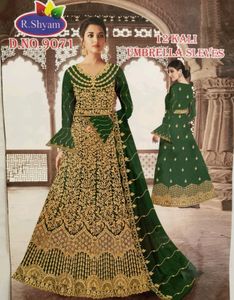 New Bridal Long Frock Unused With Semi Stitched