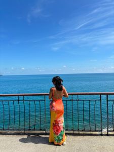 Orange Floral Dress