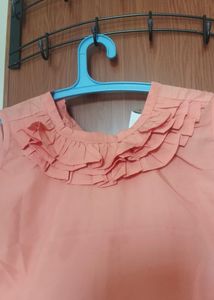 Ruffled Peach Top