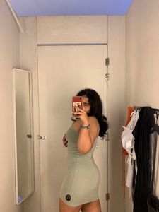 Bodycon Mini Dress with Cross Neck straps 💚☘️🍉