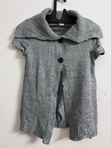 Gray Knit Cardigan