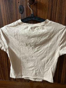 Cute Beige Crop Top