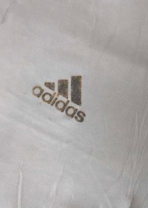 Adidas Women White Sporty 3 Stripes Tshirt