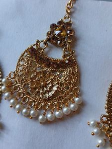 Earrings With Maang Teeka