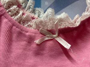 Pink Daily Wear Korean Style Top