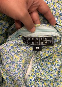 Floral Print Slit Maxi Dress