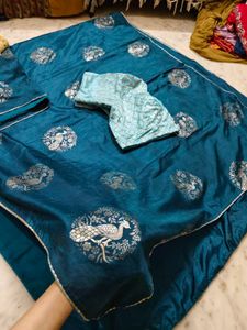 Gotta Patti Blouse An Beautiful Saree Available