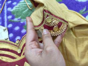 Embroidered Golden Maroon Blouse