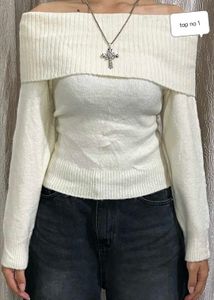 Off-Shoulder Knit Top( 4 different tops)