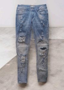 Women Distressed Skin-fit Denim