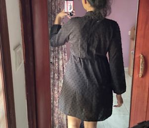 Black Mock Neck Dress