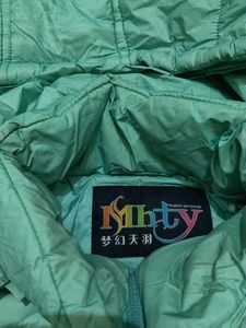 Mint Green Hooded Puffer Coat