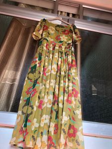 🌷Floral Print Dress fabric georgette and organza