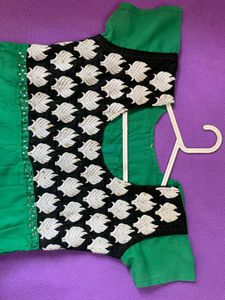 Green &amp; Embroidered Indian Dress