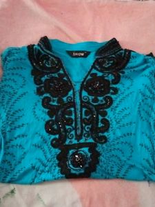 Blue With Black Pink Colour