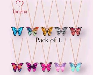 Butterfly Necklace With Free 1 Pair Of Earrin