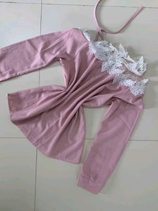 New Pink Shein Top One Shoulder Off