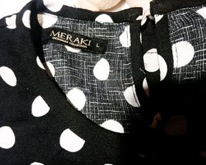 Black Polka Dot Top