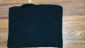 Ribbed Black Tube Top
