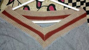 Stylish V-Neck Knit Top