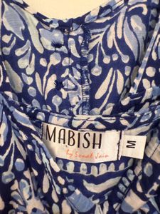 Blue IKAT Midi Dress