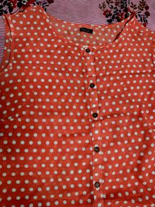 Polka Dots Sleeveless Top