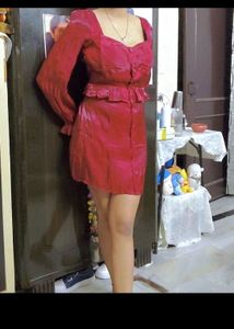 Red Metallic Dress