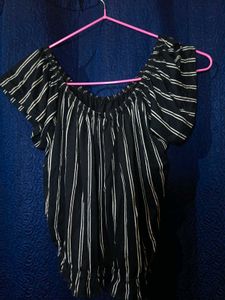 Black Off Shoulder Top
