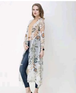 Floral Print Sheer Shrug