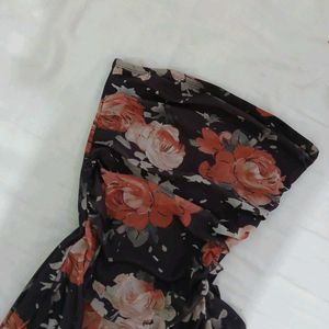 Floral Ruffle Mini Dress Bodycon