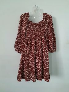 Brown Printed Dress (Women&#39;s)