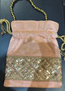 A Blush Peach Potli Bag