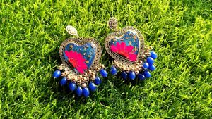 Heart Resin  Earrings