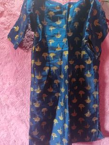 Navy Blue Beautiful Kurti