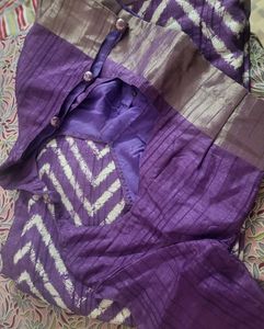 Purple Saree with Blouse