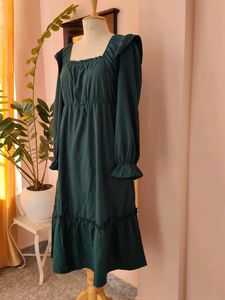 Gorgeous Midi Emerald Green Dress